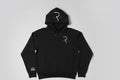 ReFuZe-All Black Hoody With White Stitching