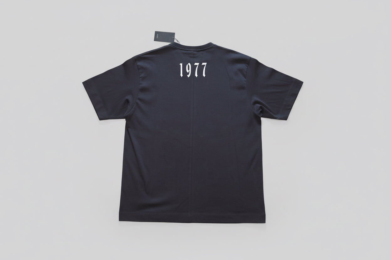 Short Sleeve Sitty Burr Clothing with 1977 across the back