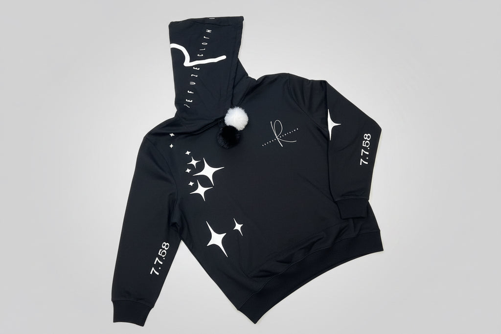 Long Sleeve fitted Hoody dress with ReFuZe Logo