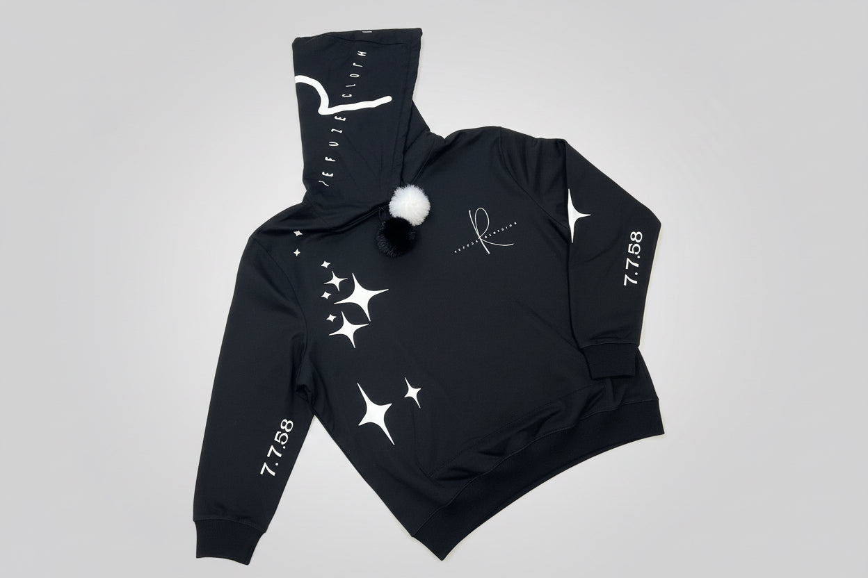 Long Sleeve fitted Hoody dress with ReFuZe Logo