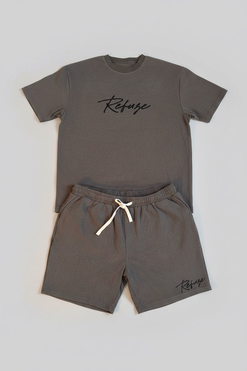 Charcoal Yee Short Set